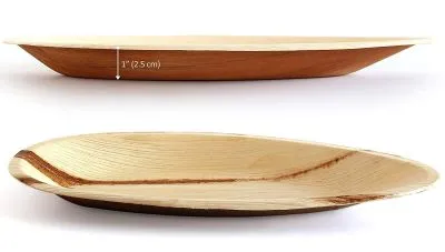 Export Quality 10-inch Oval Shaped Plates| Pack of 50| Disposable Areca Leaf Plate Eco-Friendly Biodegradable for Functions Weddings Parties