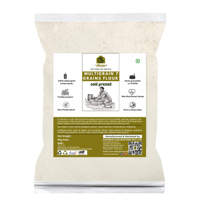 Natural Stone Grounded Cold Pressed Homemade Multigrain Atta with 7 Whole Grains Soyabean