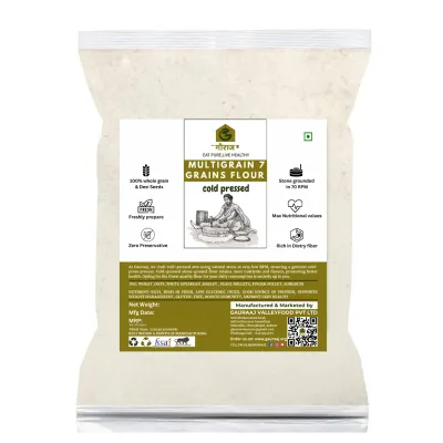 Natural Stone Grounded Cold Pressed Homemade Multigrain Atta with 7 Whole Grains Soyabean