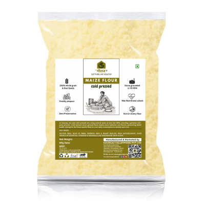 Natural Stone Grounded Cold Pressed Makki Aata