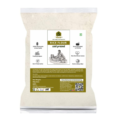Natural Stone Grounded Cold Pressed Rice Aata/Chawaal Flour