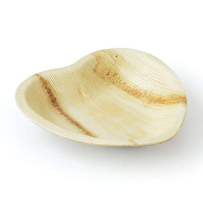 ECONUS Export Quality Plates| Pack of 50| 6 inch Heart Shaped Disposable Plates, Areca Palm Leaf Plate for Party and Function