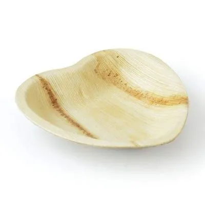 ECONUS Export Quality Plates| Pack of 50| 6 inch Heart Shaped Disposable Plates, Areca Palm Leaf Plate for Party and Function