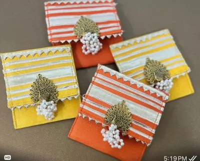 Handcrafted Festive Coin Pouch (Set of 12 Pouch) - Potli Style