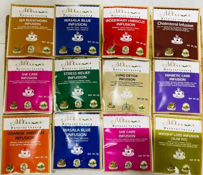 Altuva Natural Luxury 10 Pack of Combo Herbal Infusion with Wooden Book Size Gift Box – Assorted Wellness Tea Bags (2g Each)