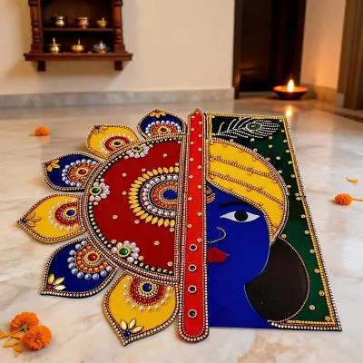 Krishna Artistic Rangoli – 12 Inch