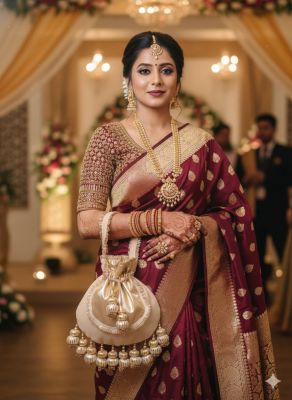 Mesmerizing Handcrafted Festive Potli Bag