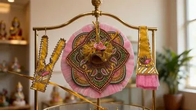 Kanha Ji Yellow & Light Pink Poshak (10 Inch) – Premium Handcrafted Designer Dress for Laddu Gopal