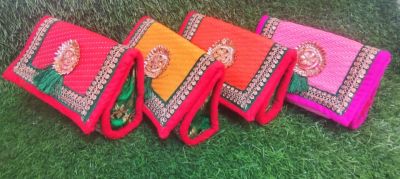 Designer Chatai Material Clutch Purses for Festive & Wedding Gifting (8X3 Inch)